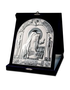 Targa con Scatola Velluto con Virgo Fidelis Incisa