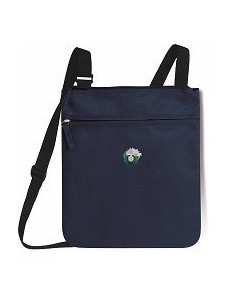 Portaplacca in Pelle Lucida e Filo Rosso