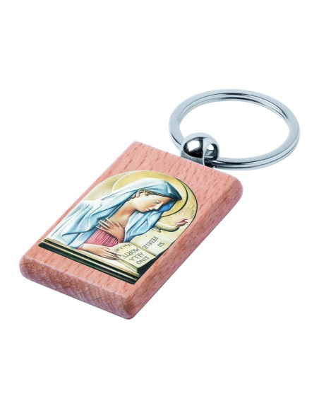 Portachiavi in legno Virgo Fidelis